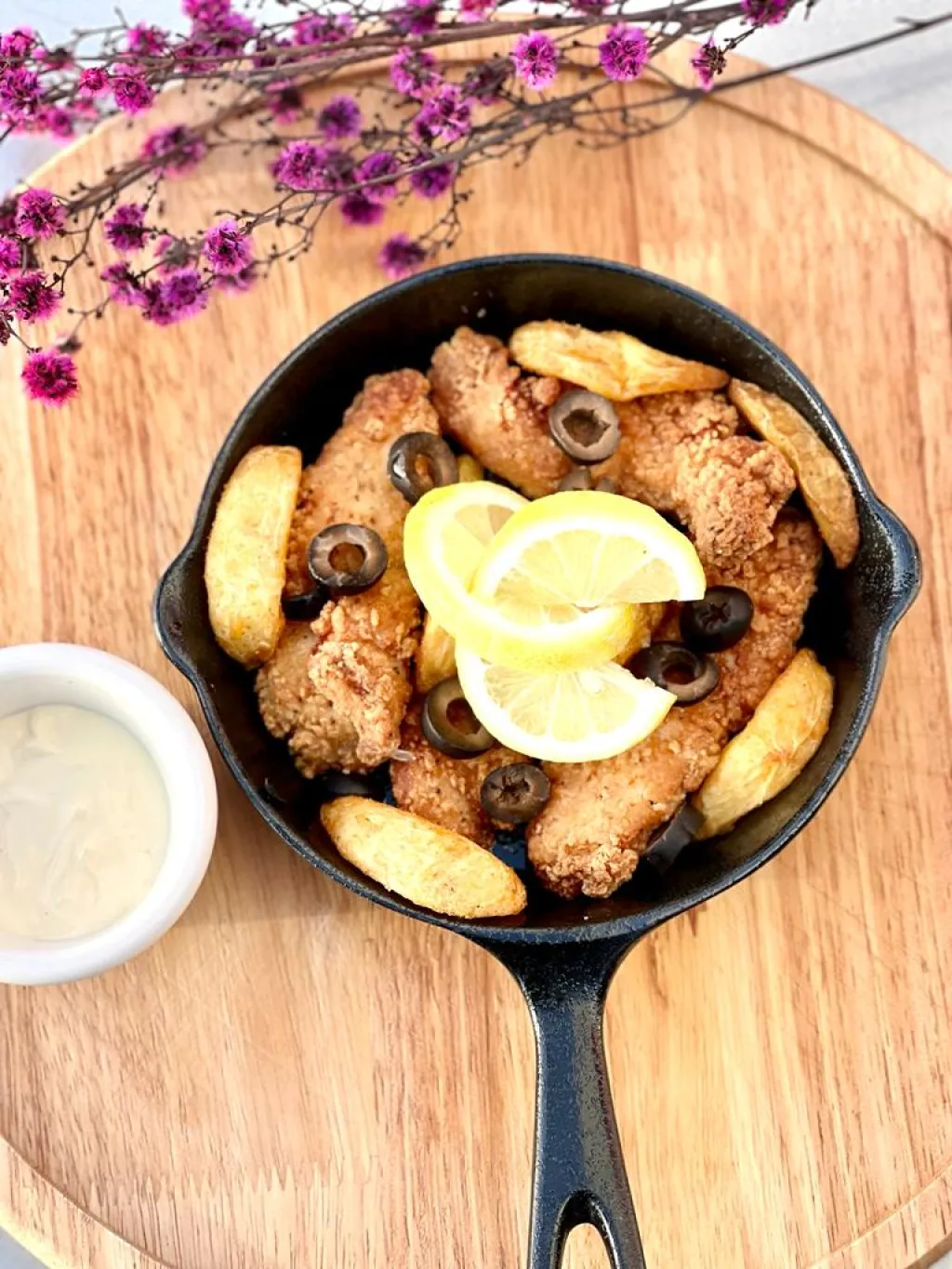 دجاج كريسبي بالليمون