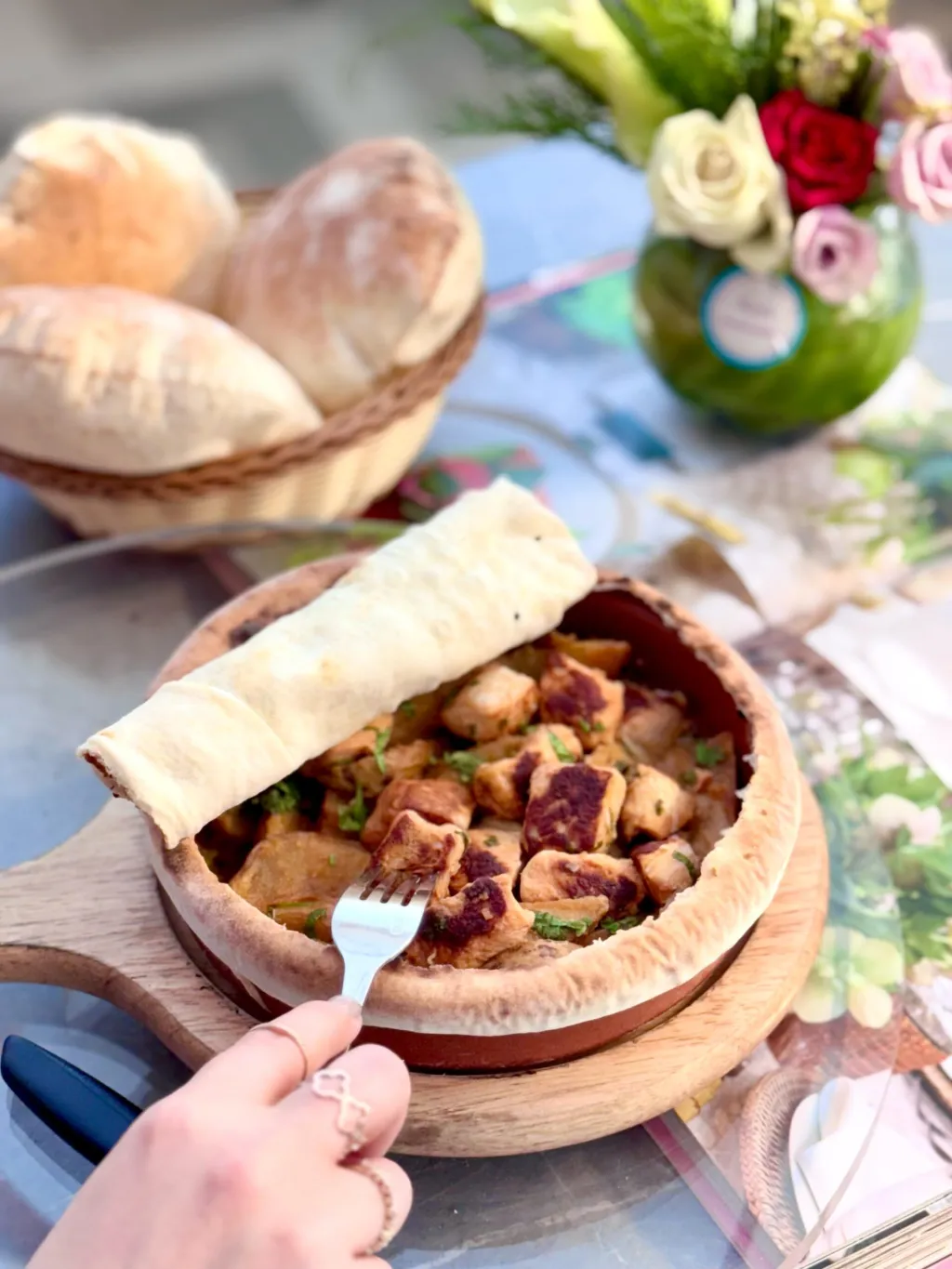 دجاج فخار بالليمون