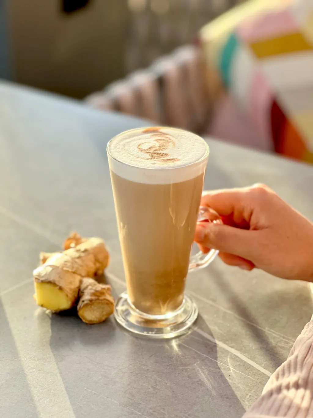 لاتيه زنجبيل حار