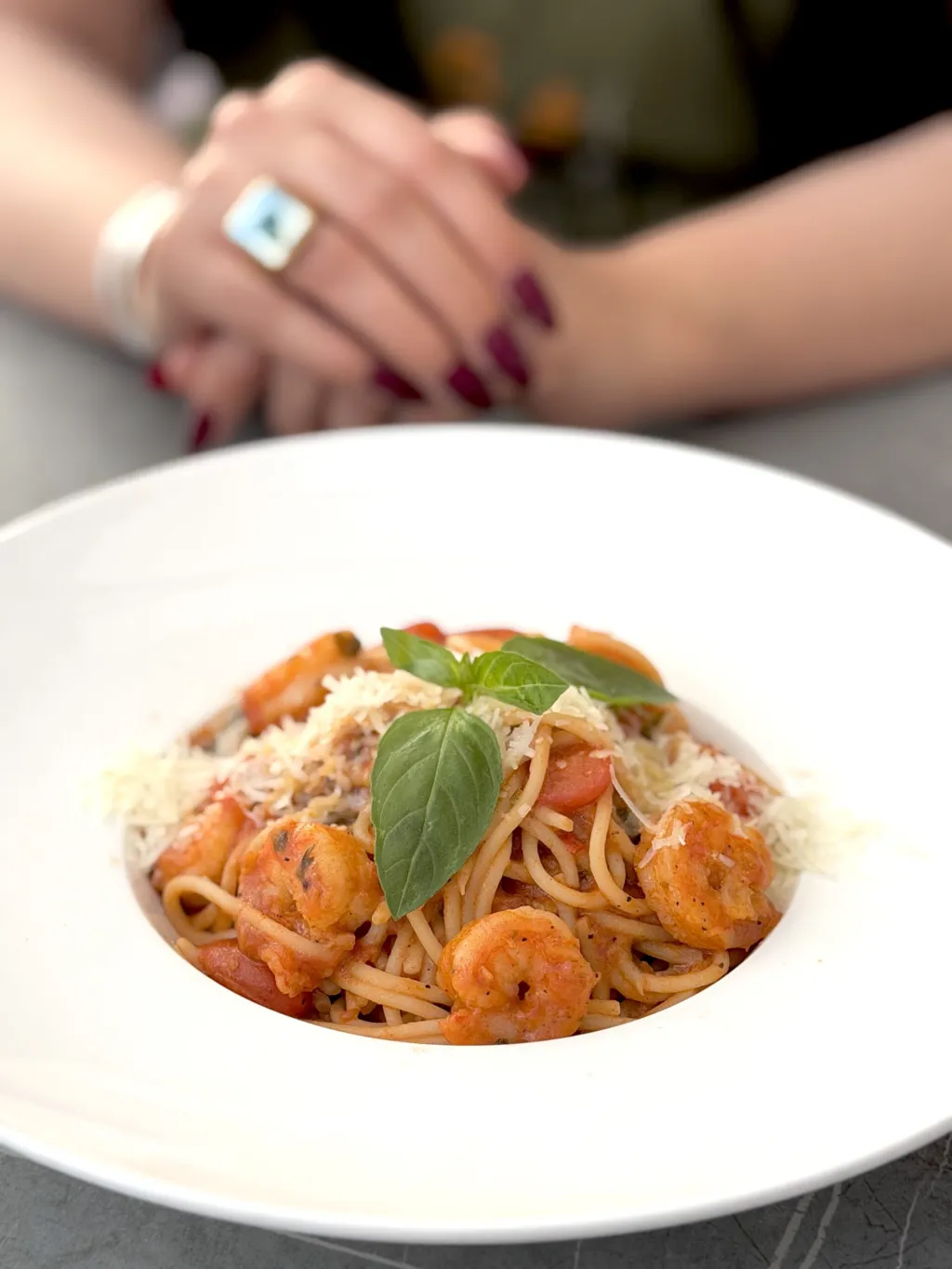 باستا مع الجمبري